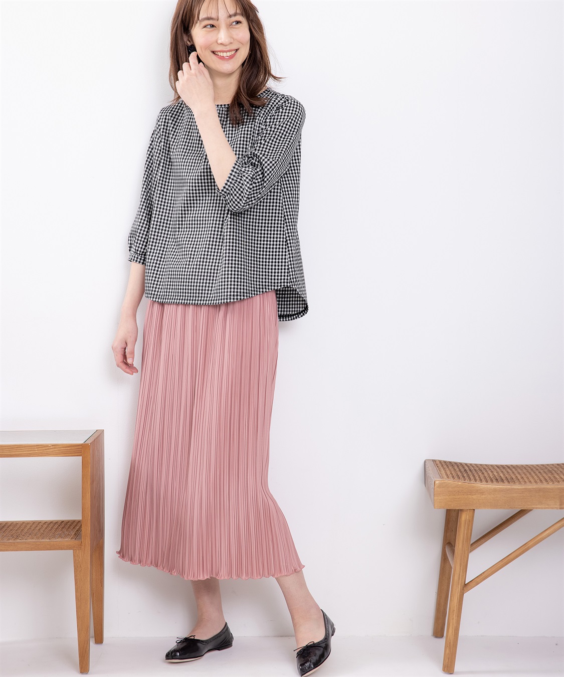 Petit Honfleur プリーツメロウスカート_sub_9