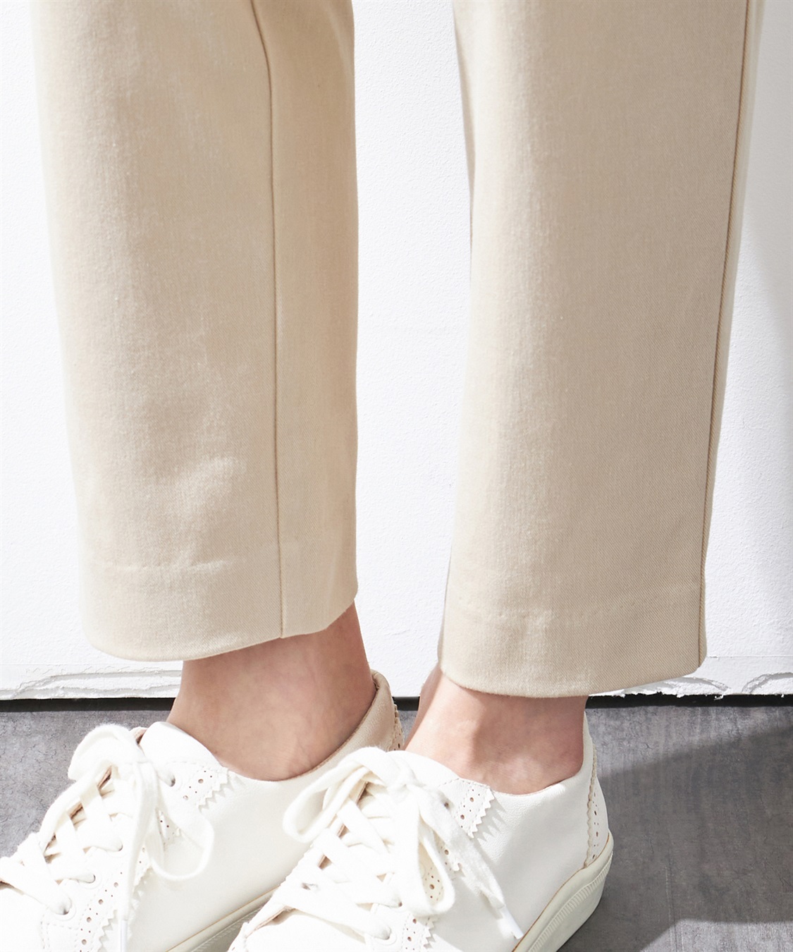 Petit Honfleur 接触冷感ストレッチツイルテーパードパンツ_sub_7