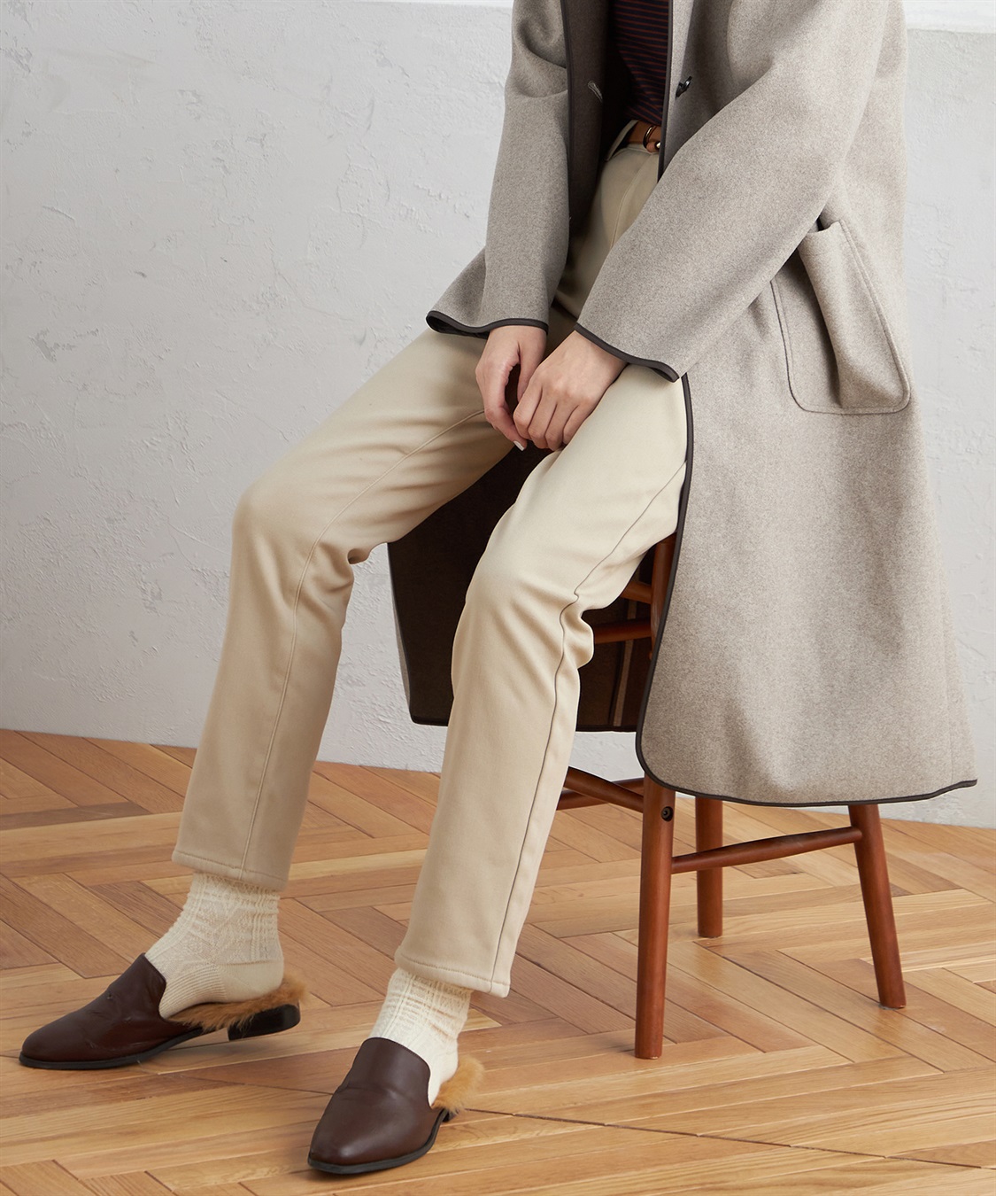 Petit Honfleur 裏フリースストレッチパンツ_sub_12