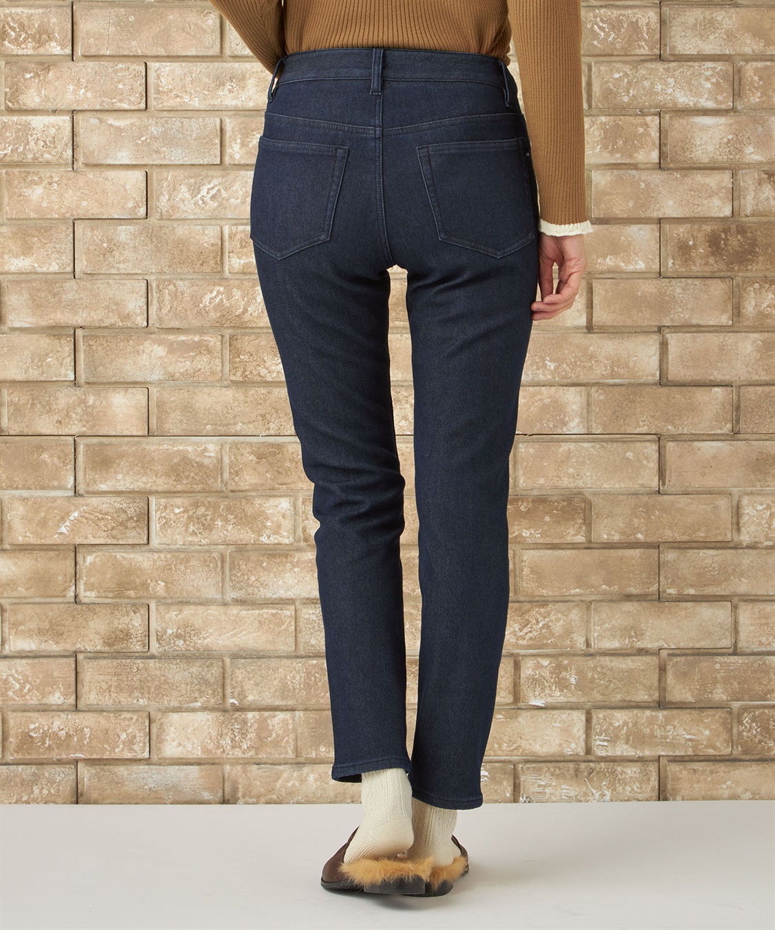 Petit Honfleur 裏フリースデニムパンツ_sub_2