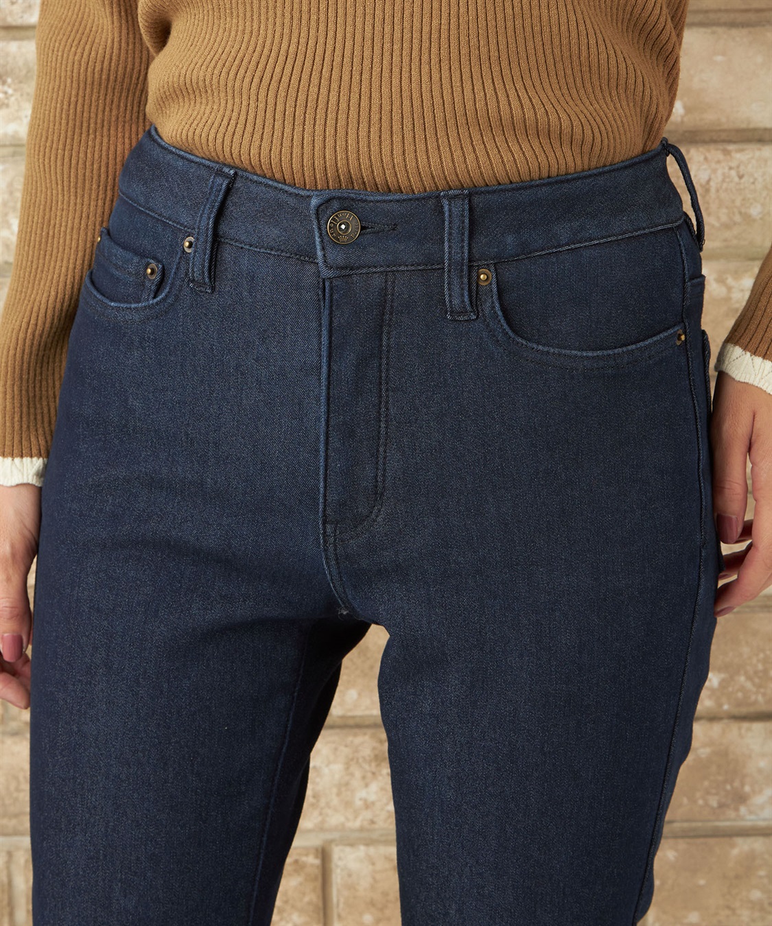 Petit Honfleur 裏フリースデニムパンツ_sub_3