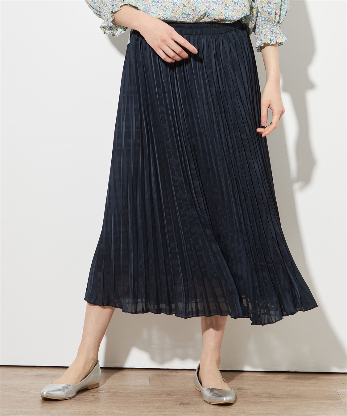 Petit Honfleur シャドーチェックプリーツスカート_sub_1