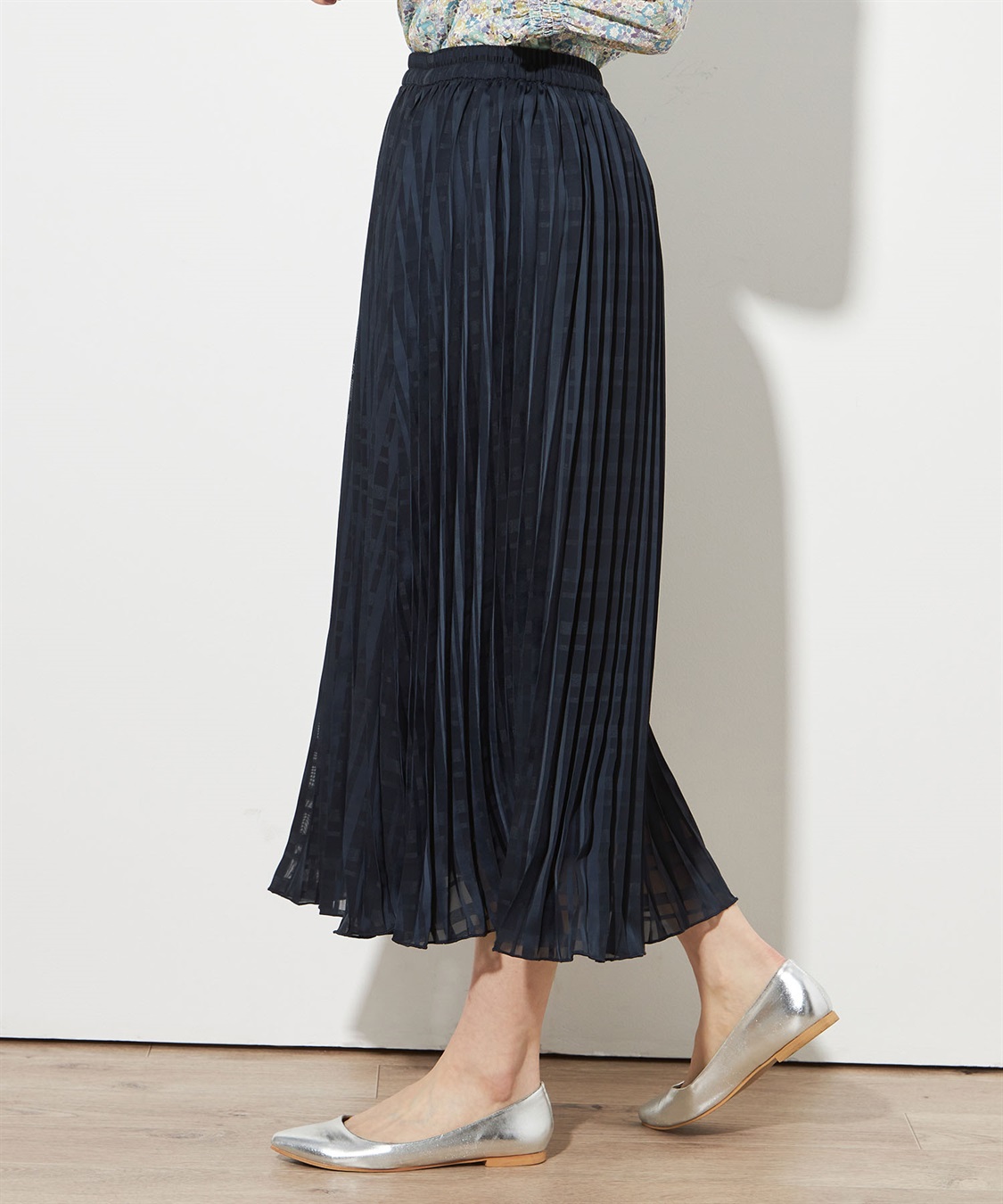 Petit Honfleur シャドーチェックプリーツスカート_sub_2