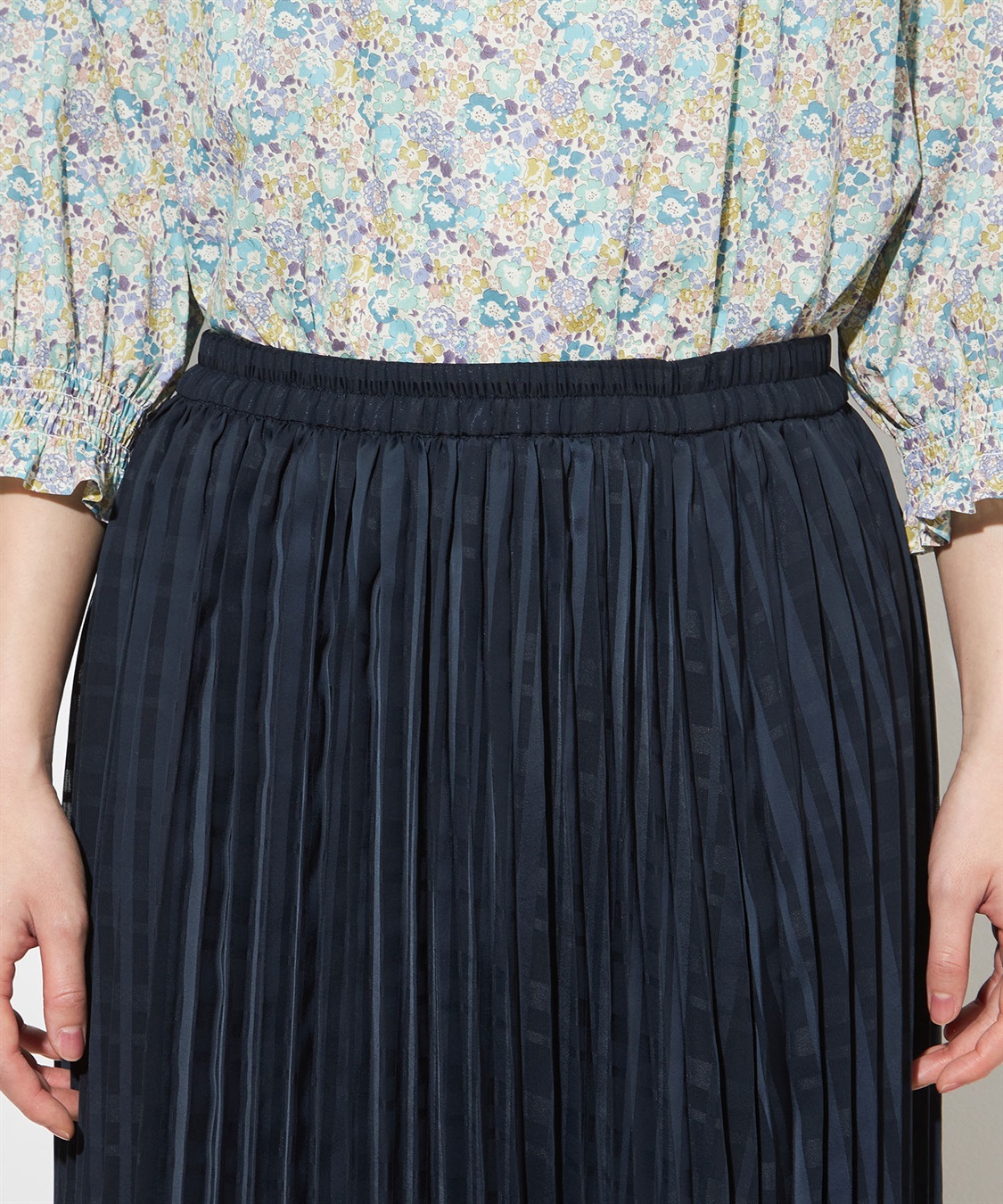 Petit Honfleur シャドーチェックプリーツスカート_sub_4