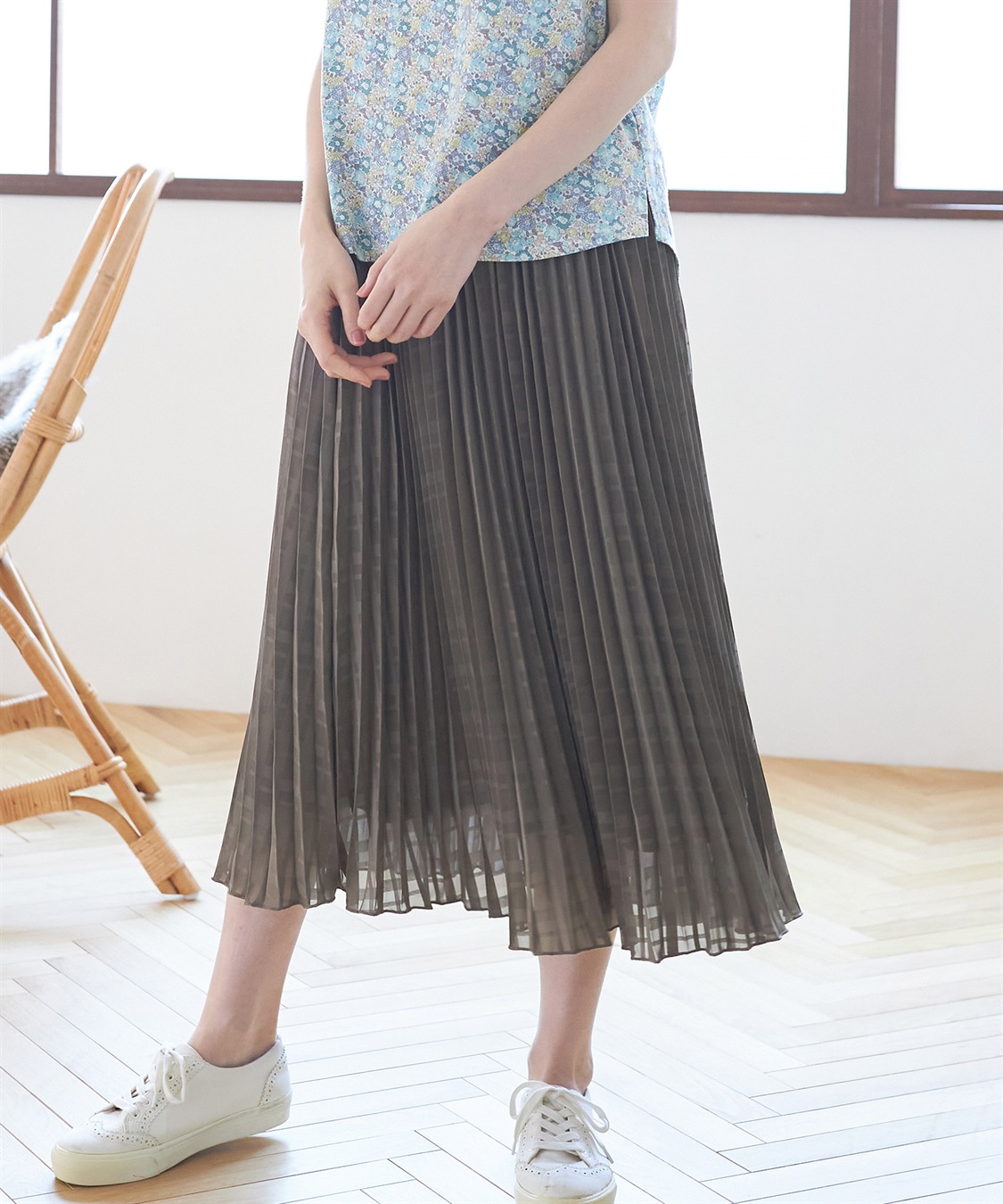 Petit Honfleur シャドーチェックプリーツスカート_sub_9