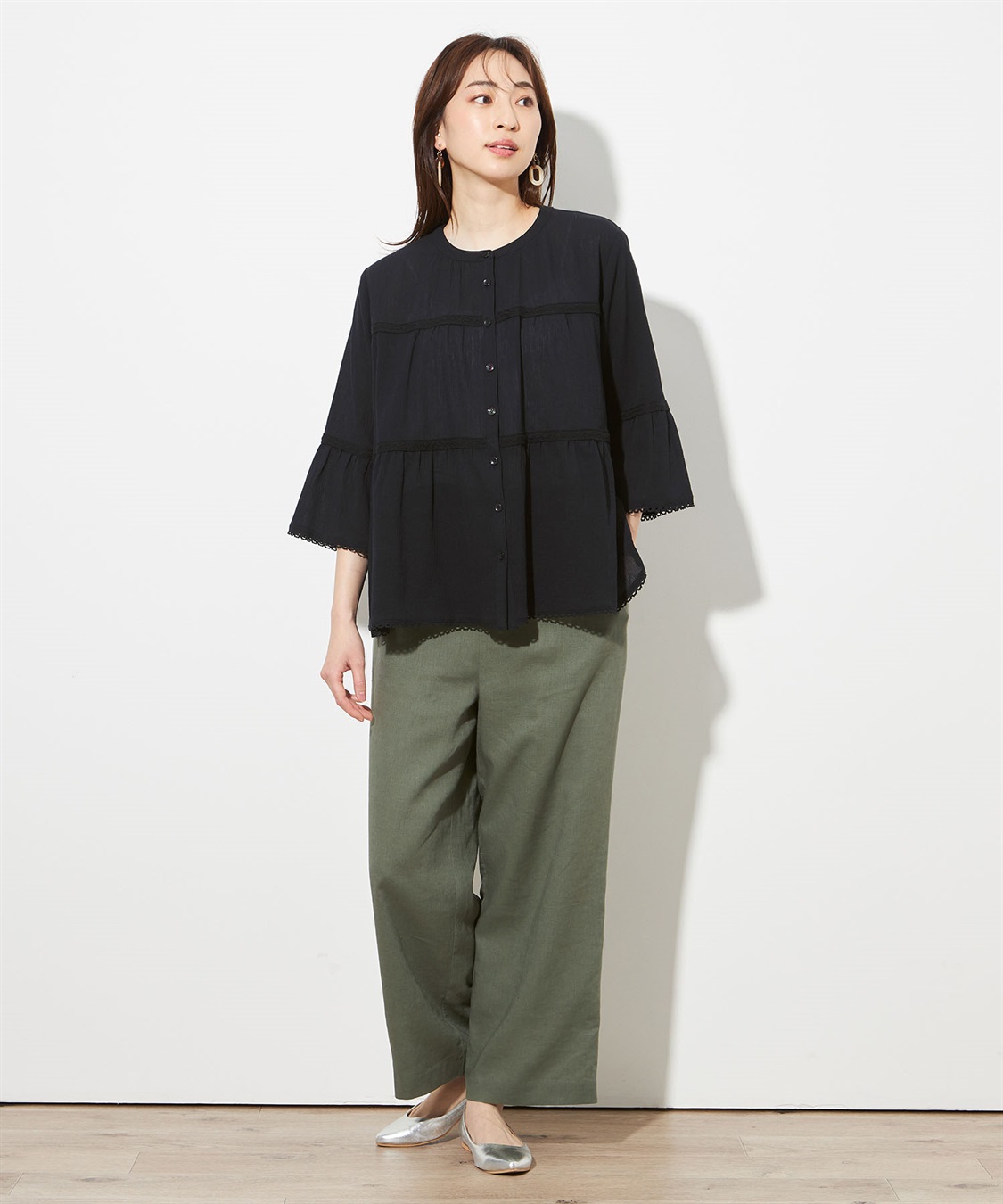 Petit Honfleur セミワイドパンツ_sub_8