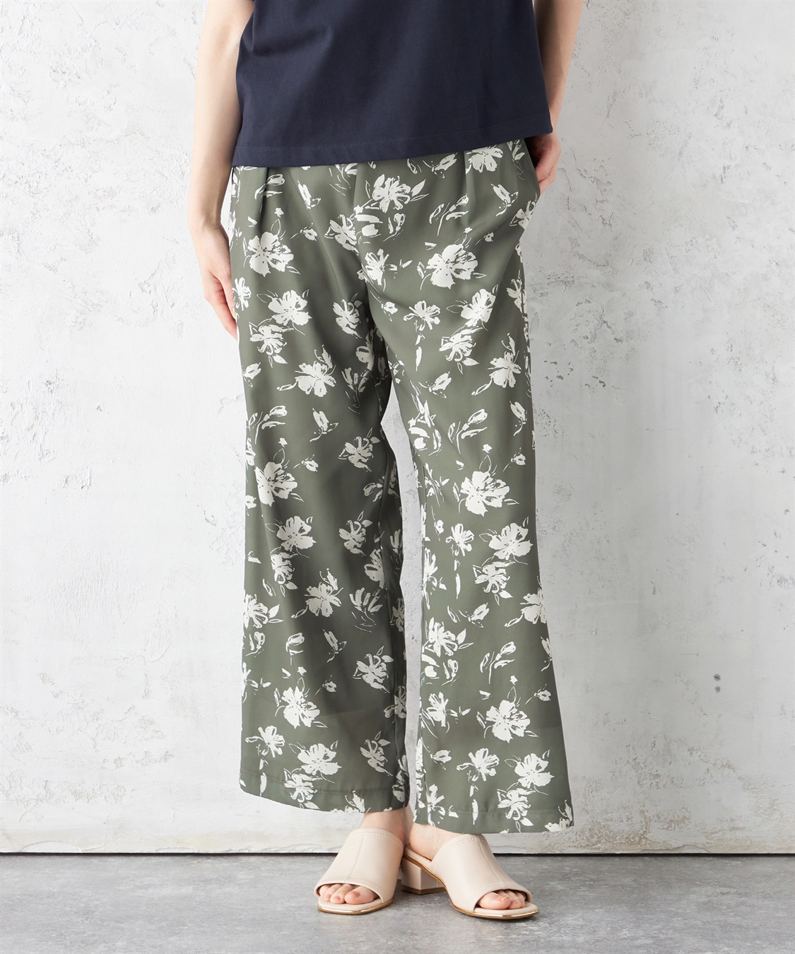 Petit Honfleur プリントワイドパンツ_sub_1