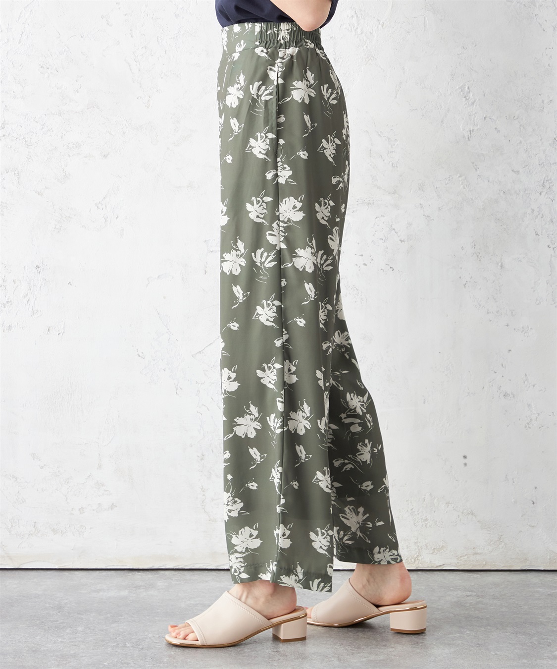 Petit Honfleur プリントワイドパンツ_sub_2