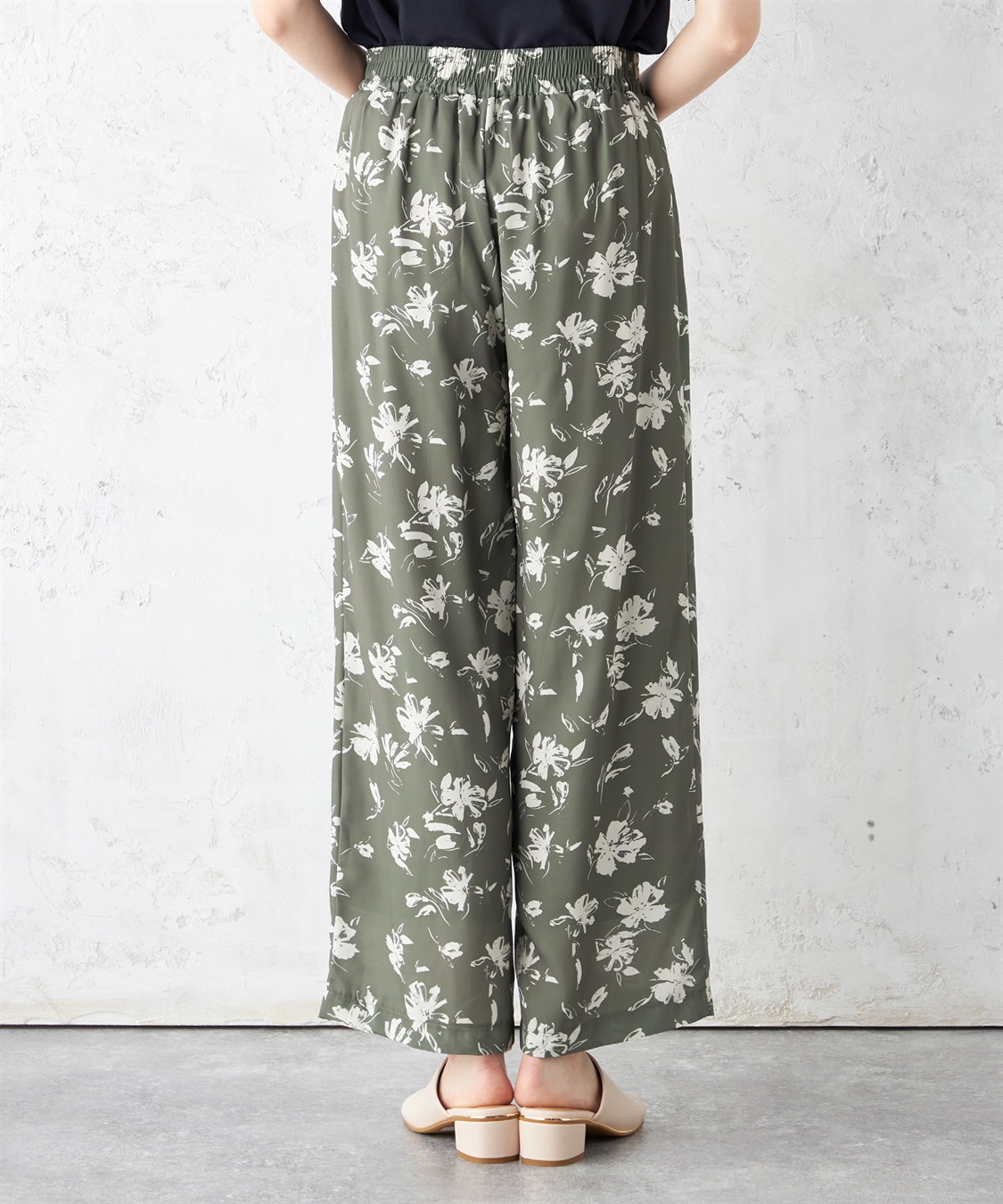 Petit Honfleur プリントワイドパンツ_sub_3