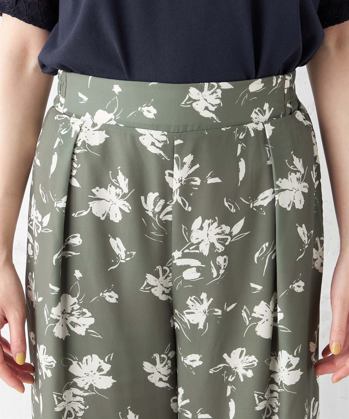 Petit Honfleur プリントワイドパンツ_sub_4