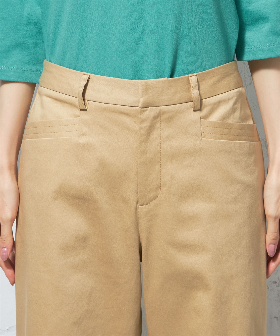 Petit Honfleur コットンサテンチノパンツ_sub_3