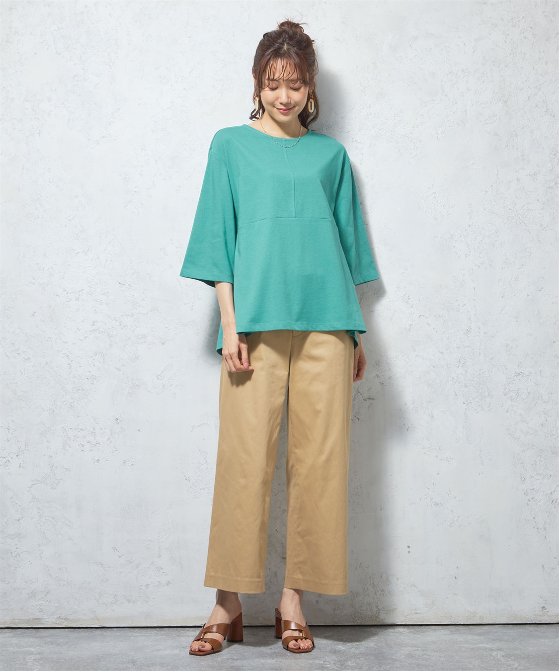 Petit Honfleur コットンサテンチノパンツ_sub_7