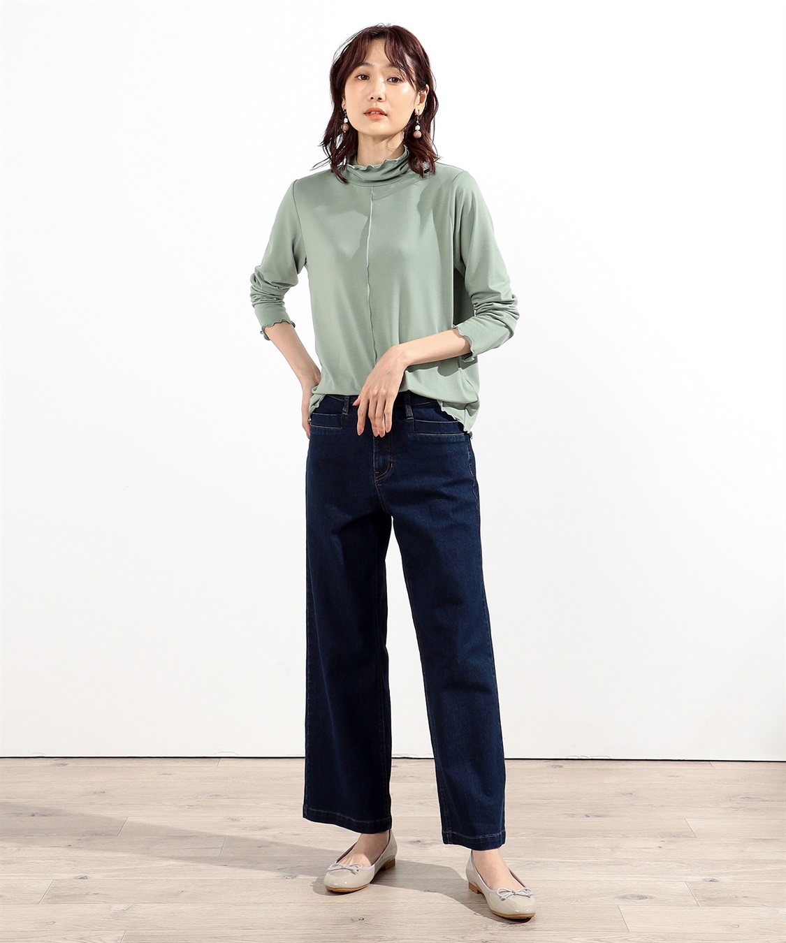 Petit Honfleur デニムワイドパンツ_sub_9