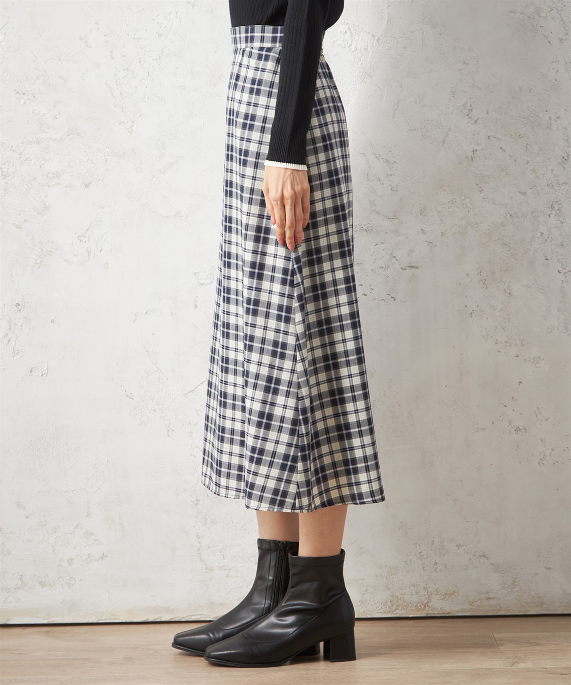 Petit Honfleur チェックロングスカート_sub_2
