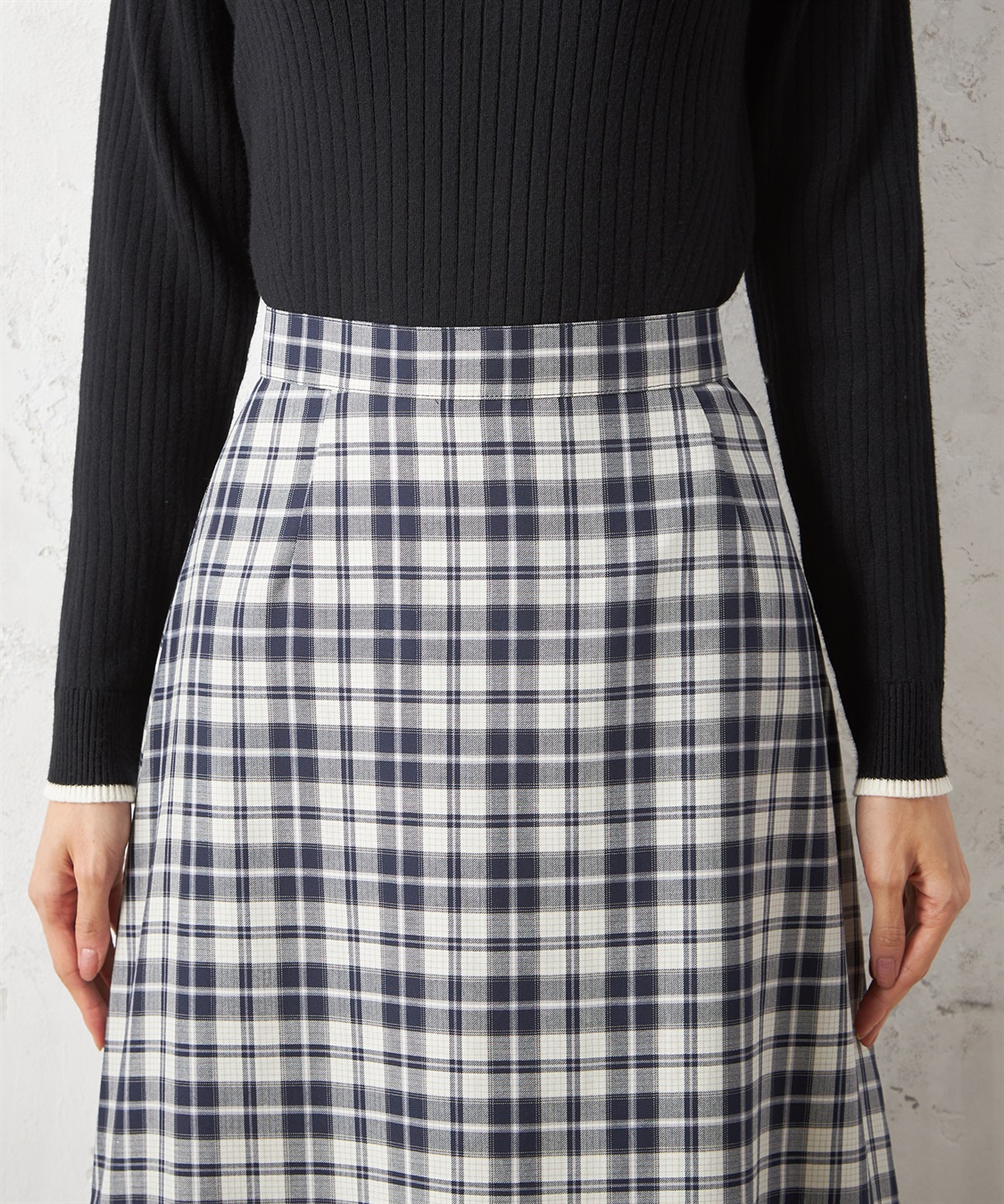 Petit Honfleur チェックロングスカート_sub_4