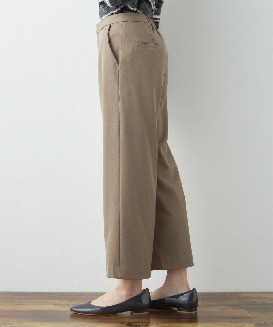 Petit Honfleur 裏起毛タックパンツ_sub_2