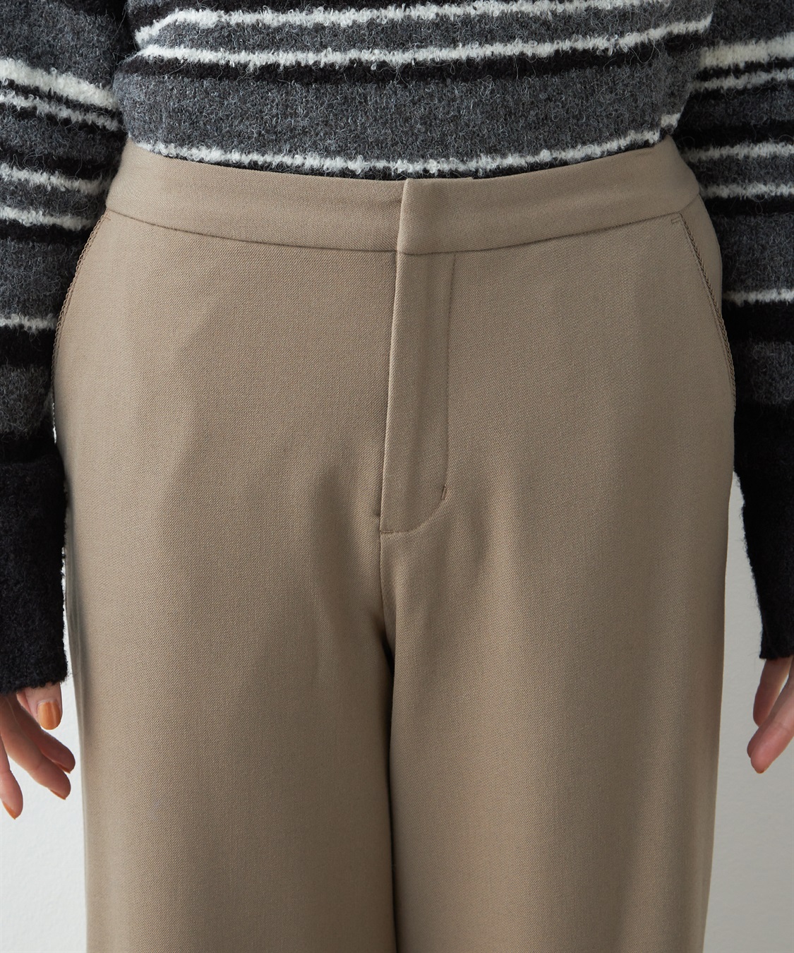 Petit Honfleur 裏起毛タックパンツ_sub_4