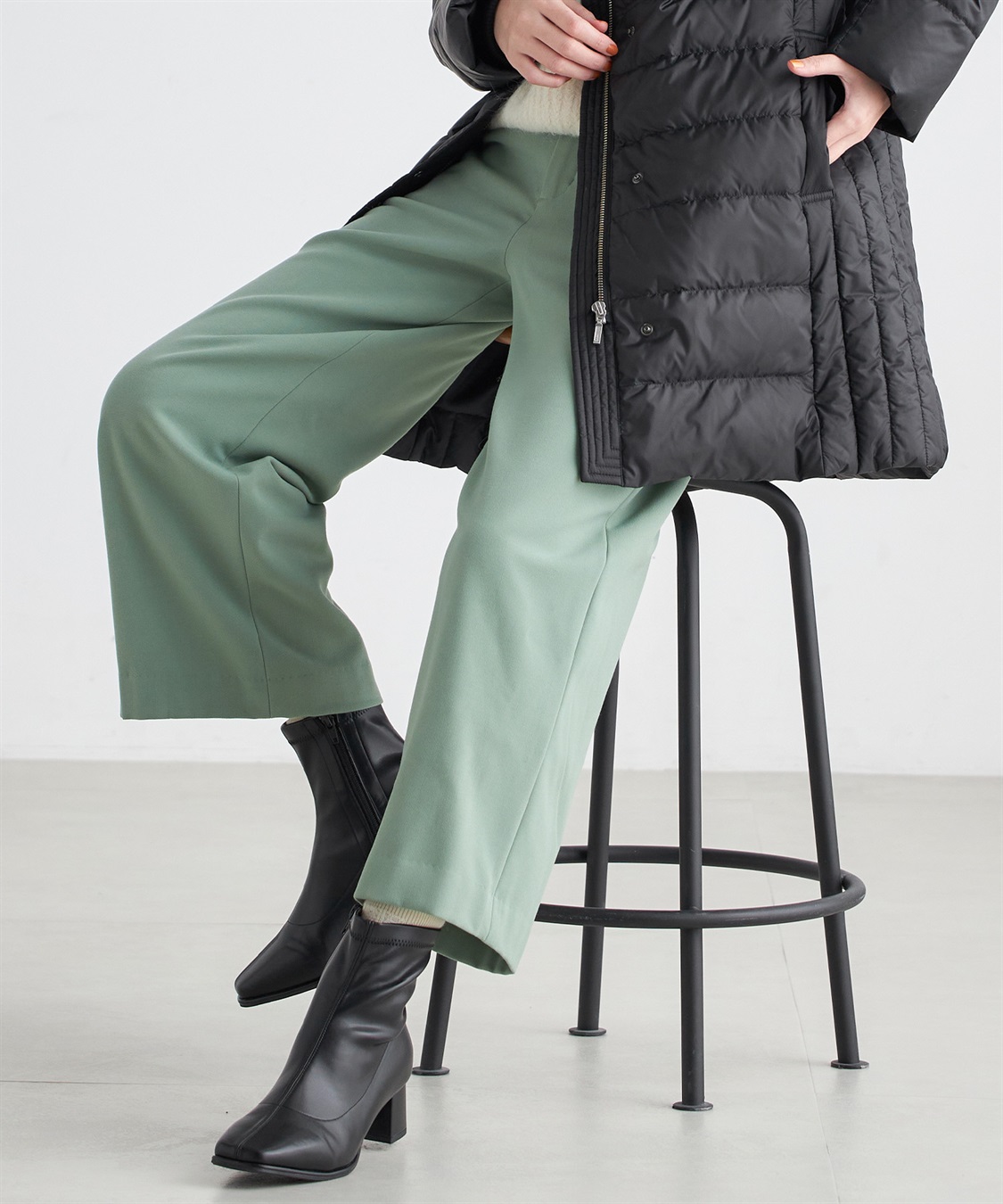 Petit Honfleur 裏起毛タックパンツ_sub_11