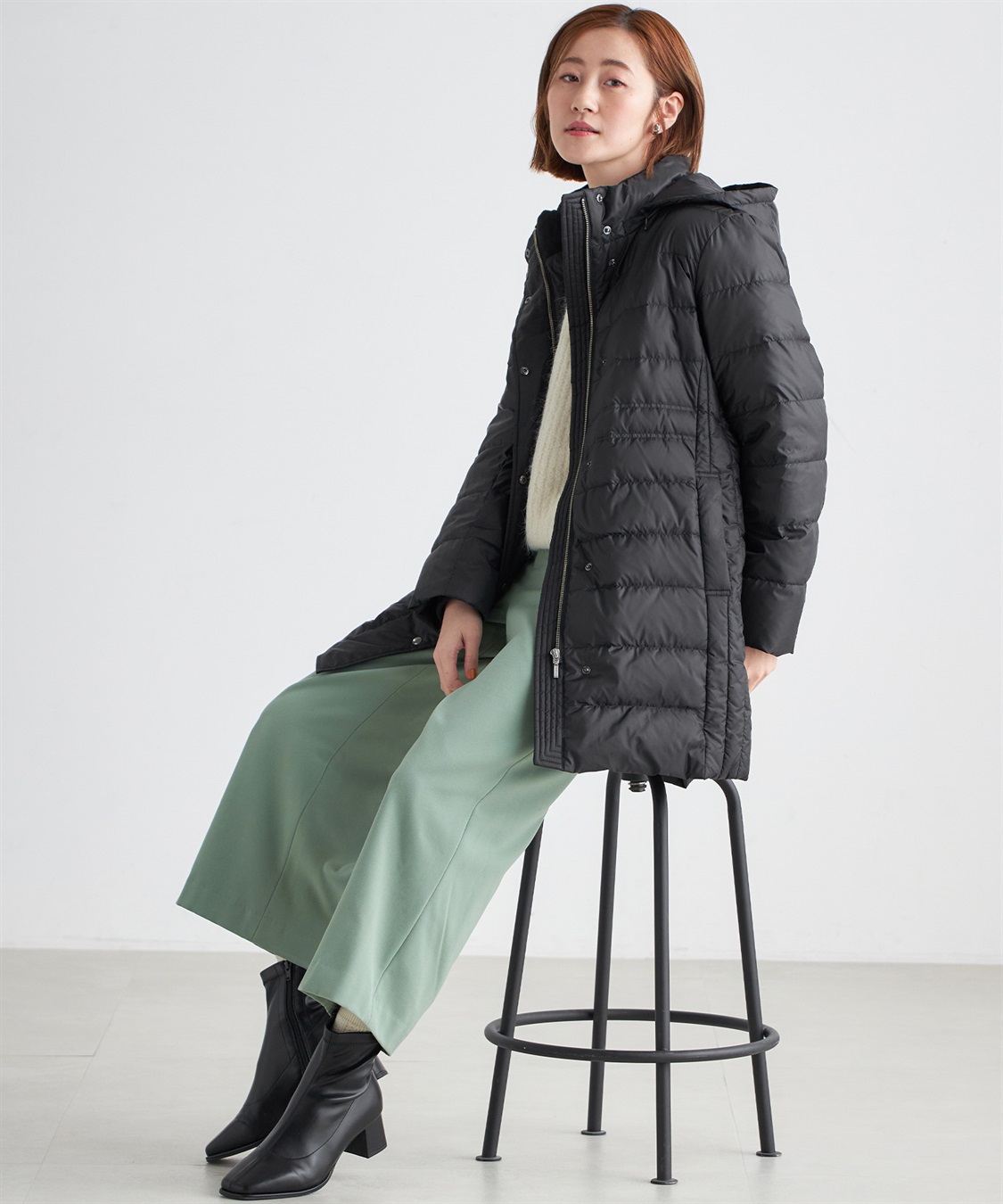 Petit Honfleur 裏起毛タックパンツ_sub_12