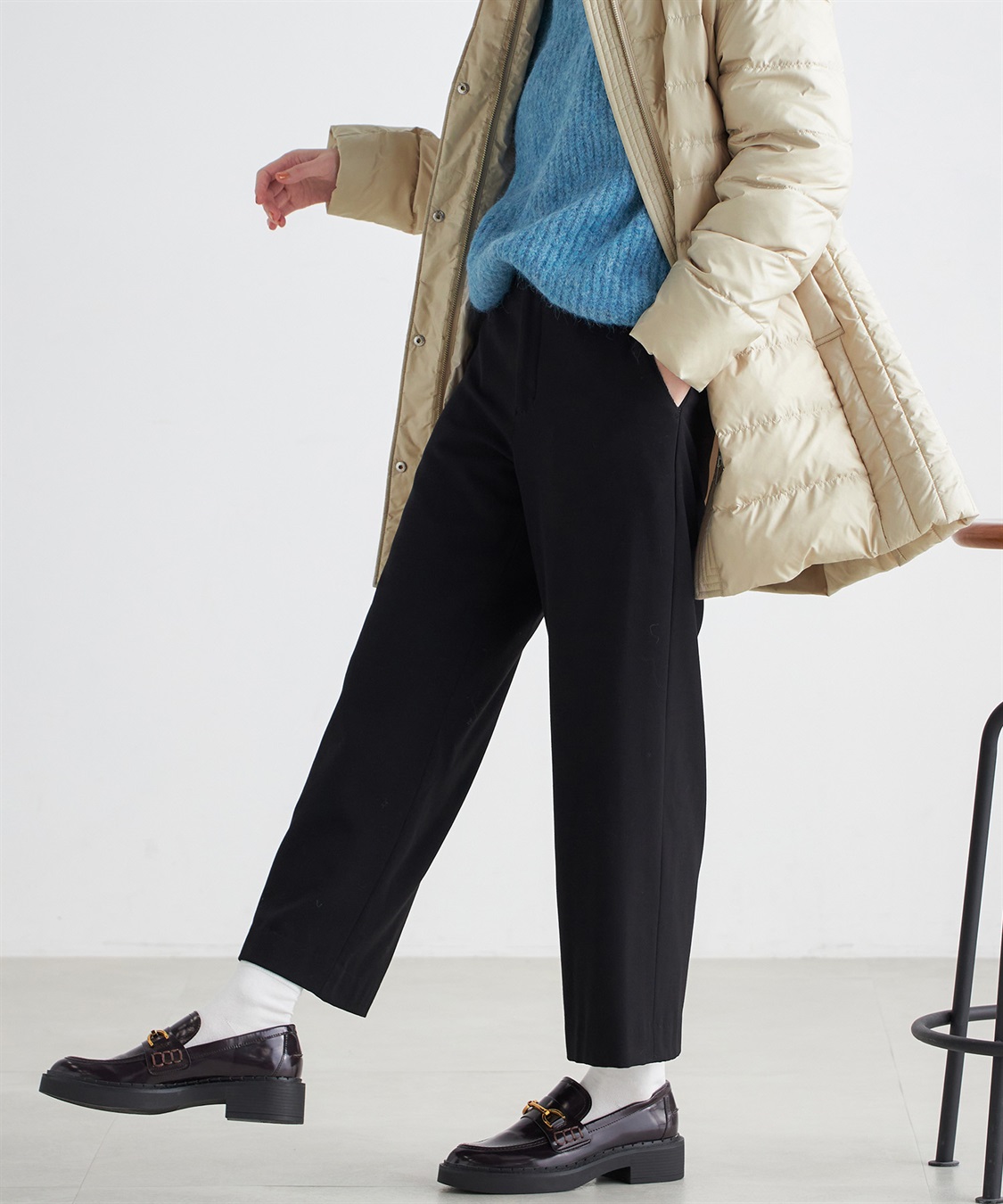 Petit Honfleur 裏起毛タックパンツ_sub_13