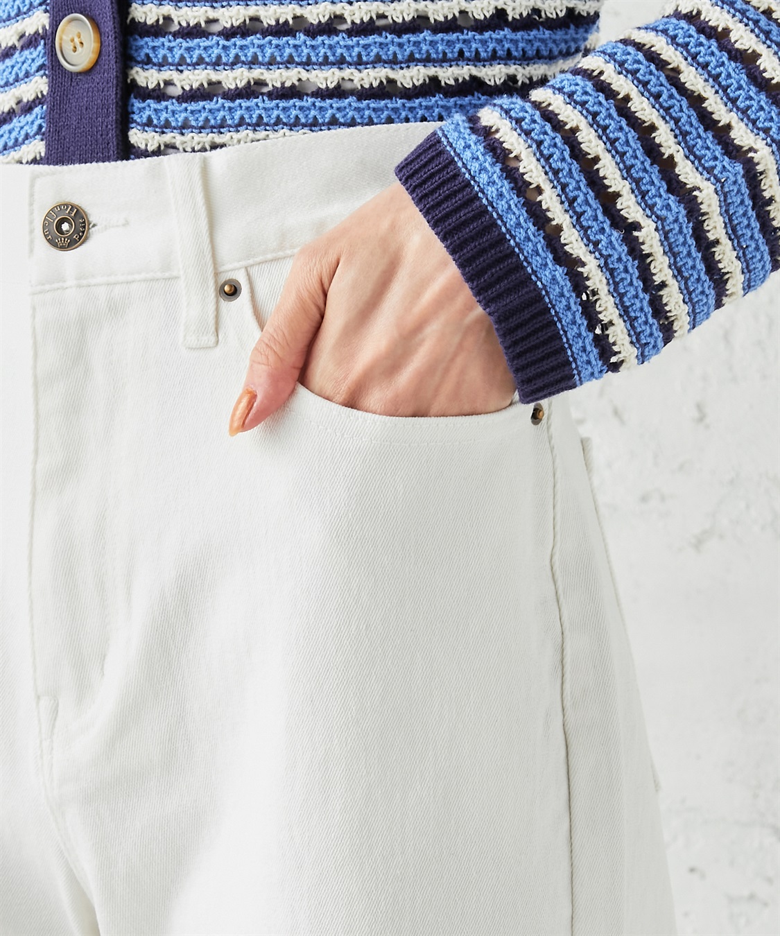 Petit Honfleur バギーデニムパンツ_sub_6