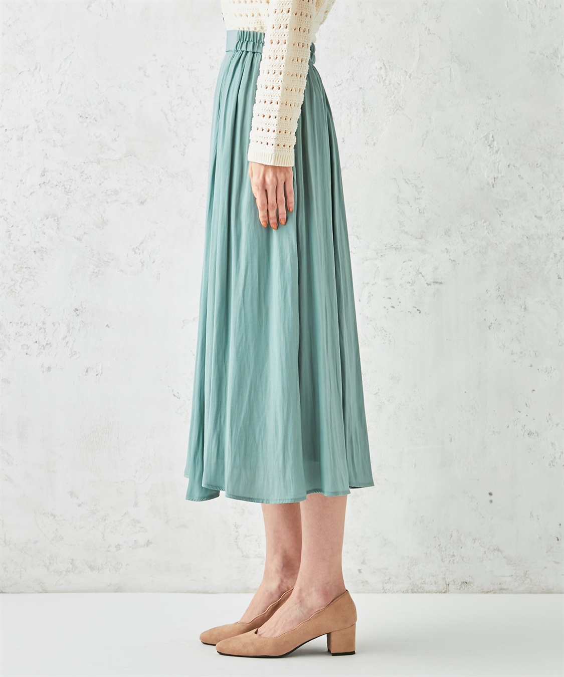 Petit Honfleur ツイルギャザースカート_sub_1