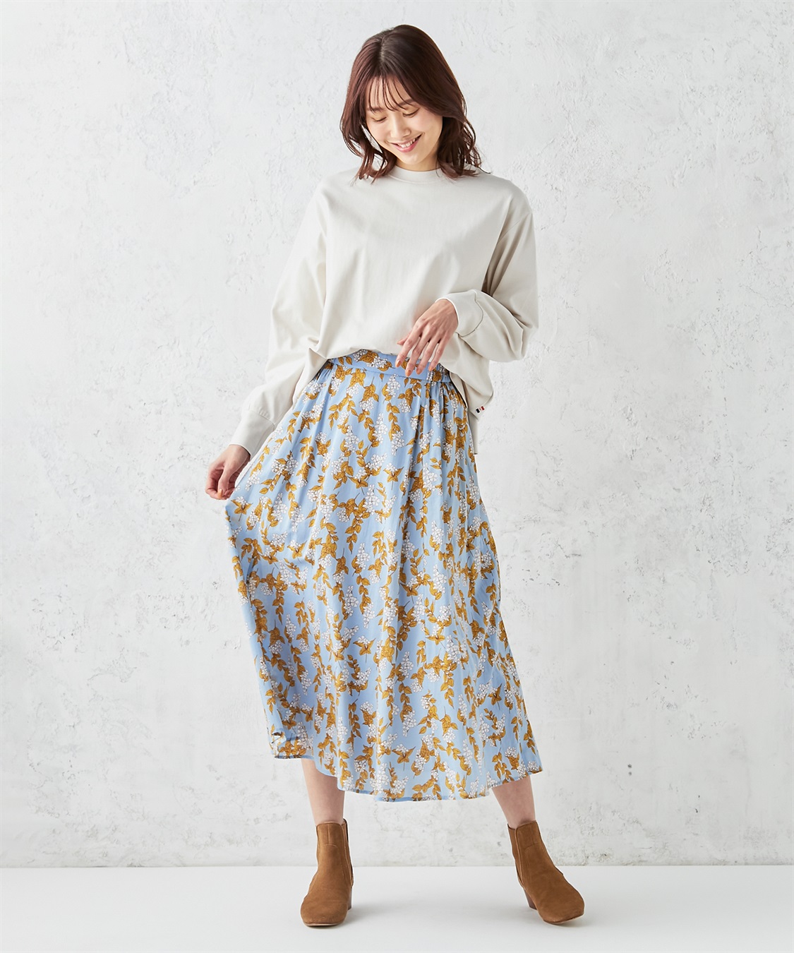 Petit Honfleur プリントスカート_sub_10