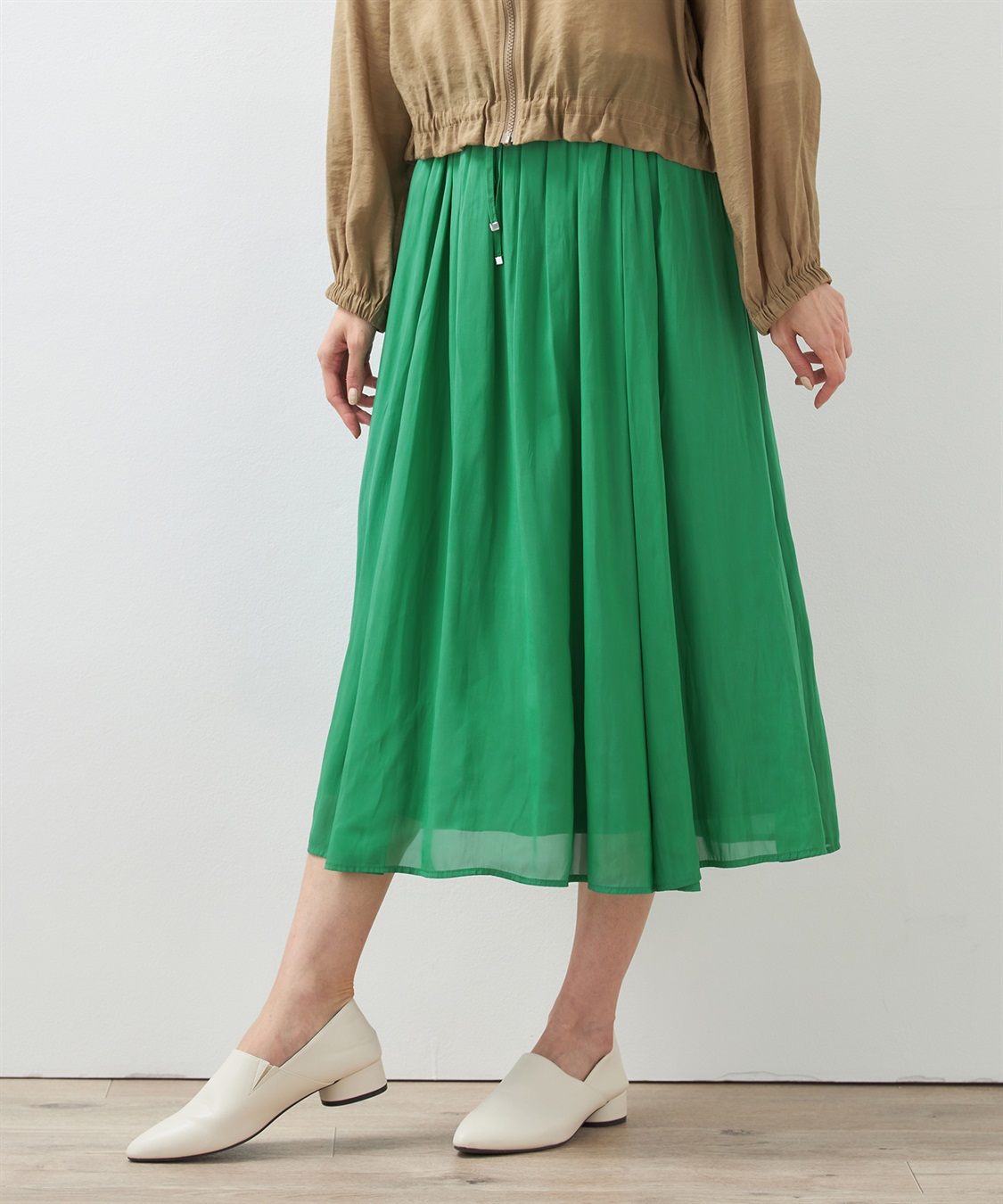 Petit Honfleur シアーギャザースカート_sub_1