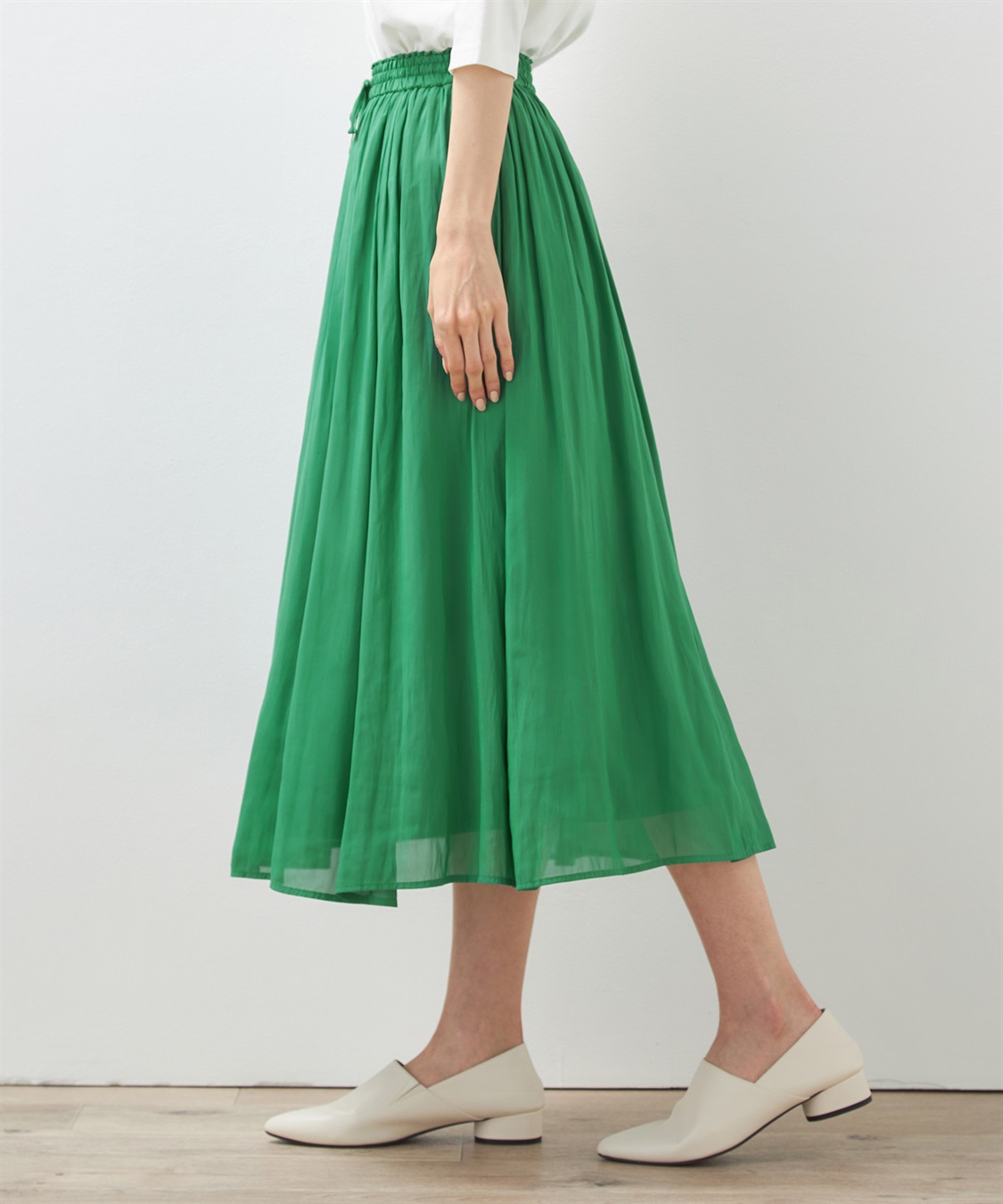 Petit Honfleur シアーギャザースカート_sub_2