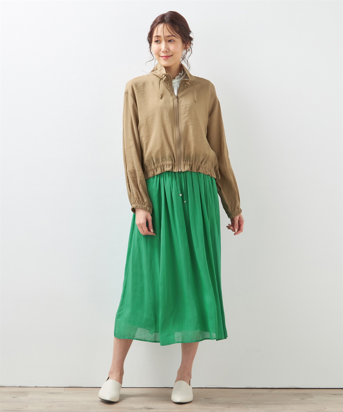 Petit Honfleur シアーギャザースカート_sub_8