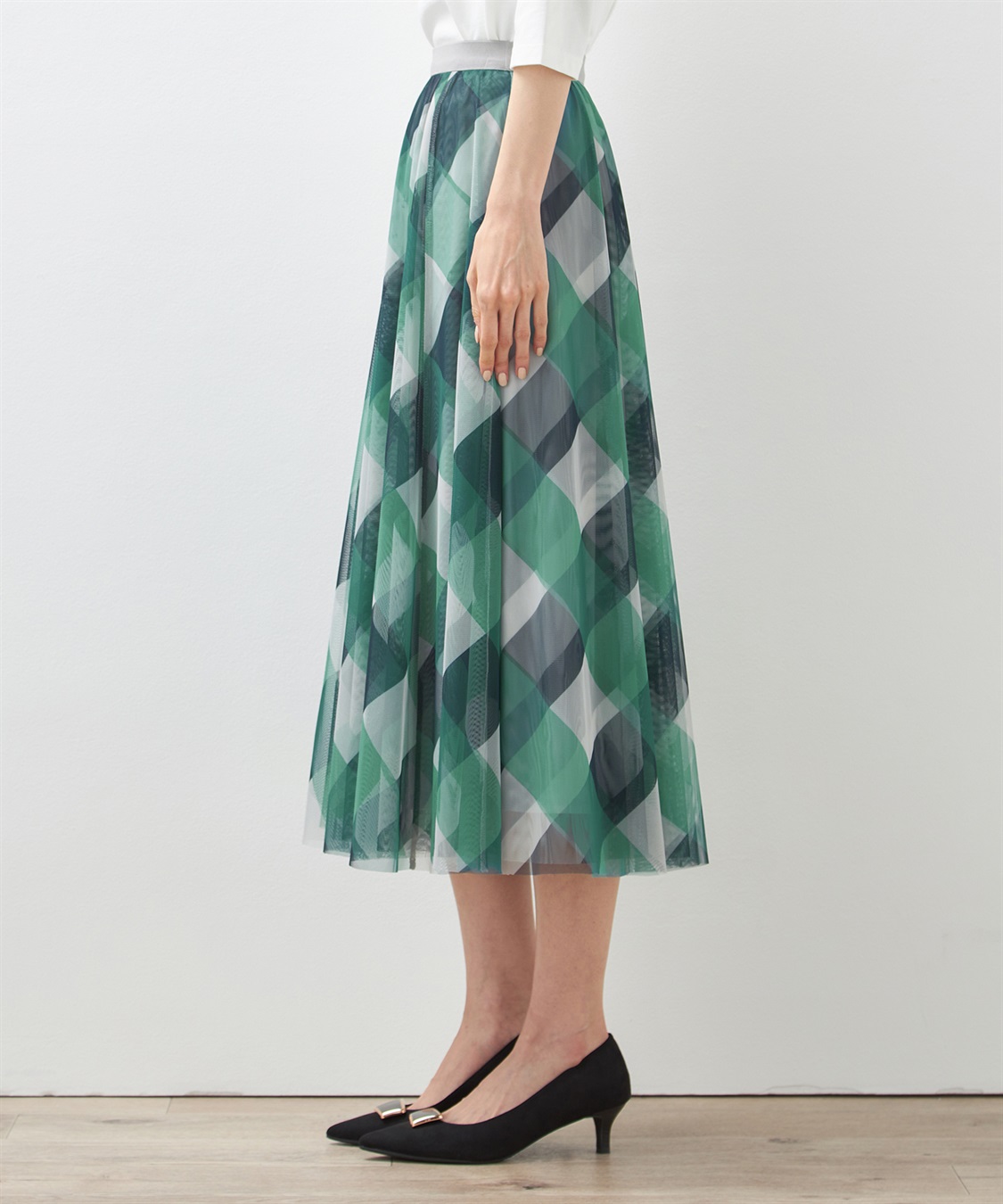 Petit Honfleur チェックチュールスカート_sub_2