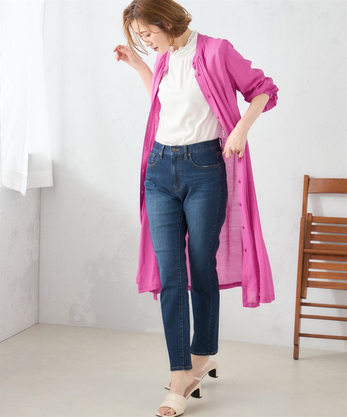 Petit Honfleur ストレートデニムパンツ_sub_17