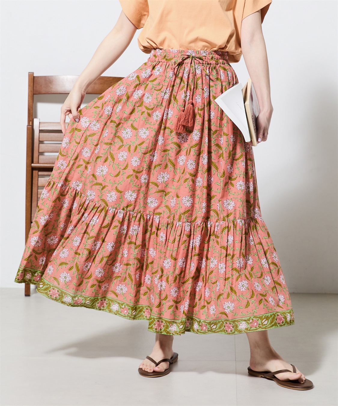 Petit Honfleur パネルプリントスカート_sub_1