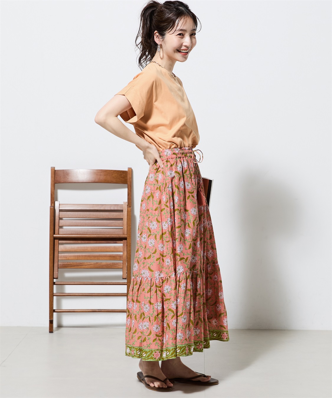 Petit Honfleur パネルプリントスカート_sub_3