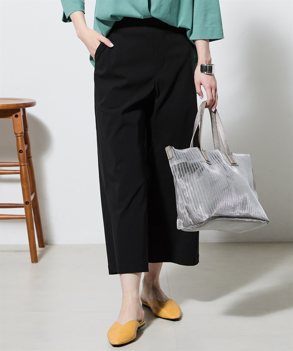 Petit Honfleur 【冷感】ストレッチセミワイドパンツ_sub_1