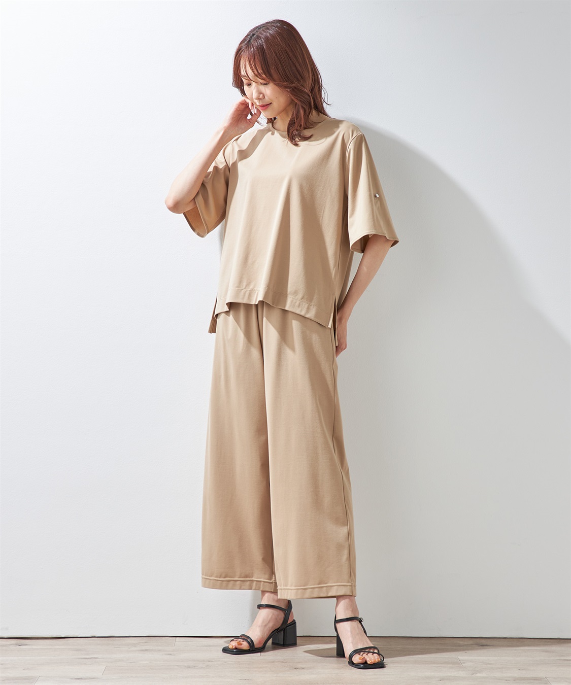 Petit Honfleur 【冷感】ドロストパンツ_sub_12