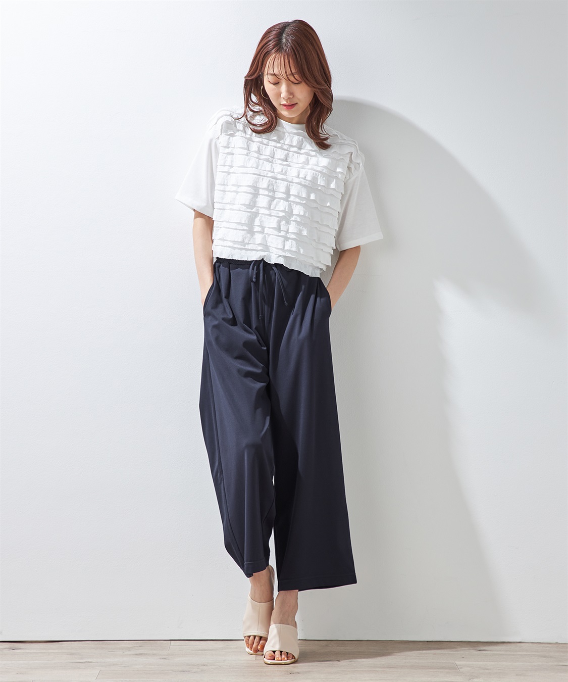 Petit Honfleur 【冷感】ドロストパンツ_sub_14