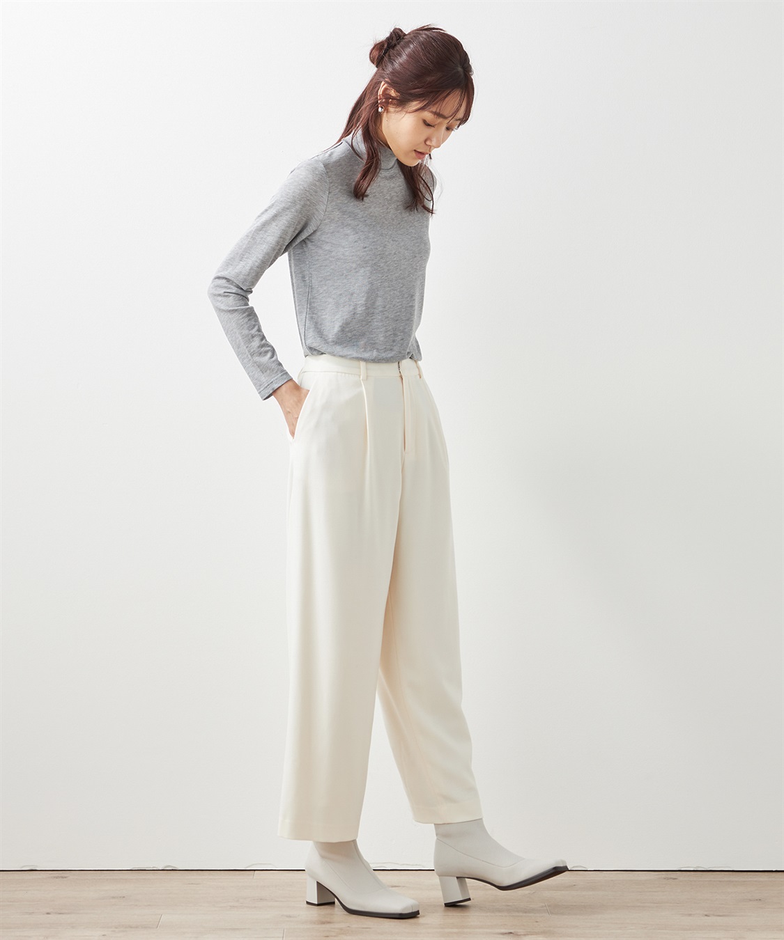 Petit Honfleur 裏起毛パンツ_sub_25