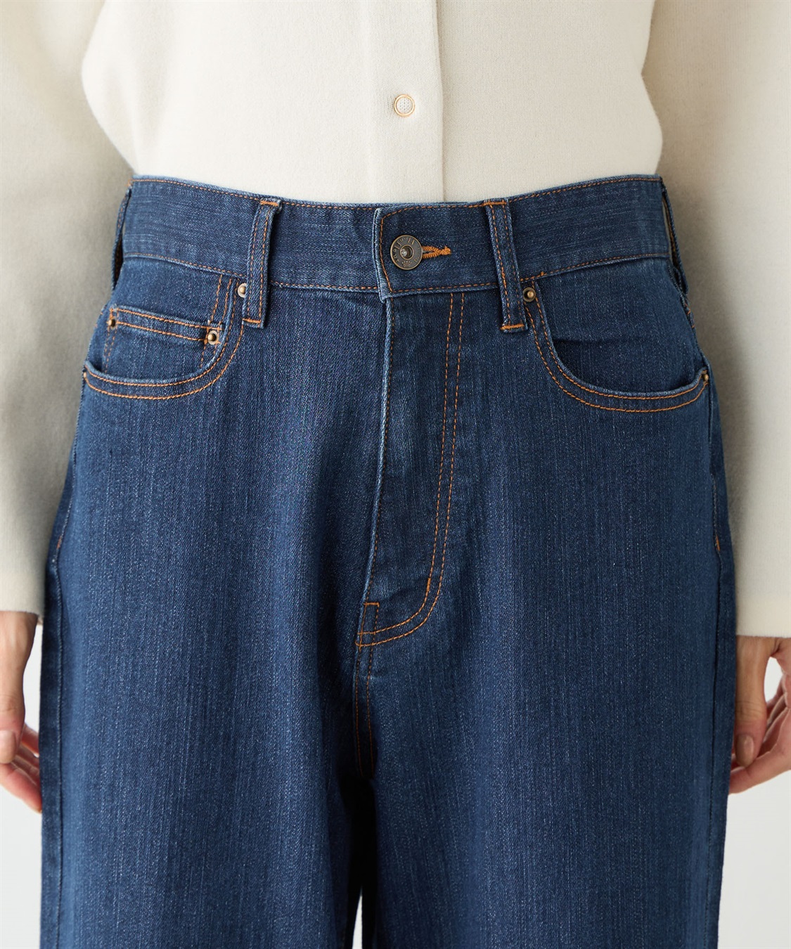 バギーデニムパンツ Petit Honfleur｜クロスプラス公式通販サイト