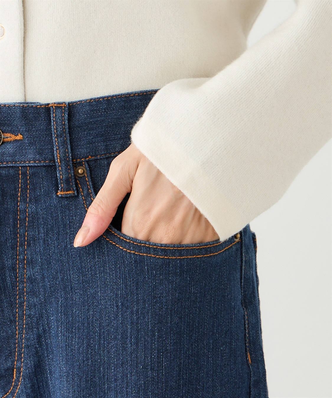 Petit Honfleur バギーデニムパンツ_sub_4