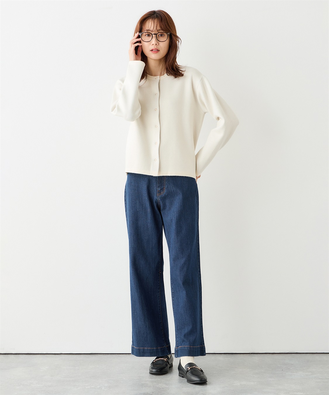 バギーデニムパンツ Petit Honfleur｜クロスプラス公式通販サイト