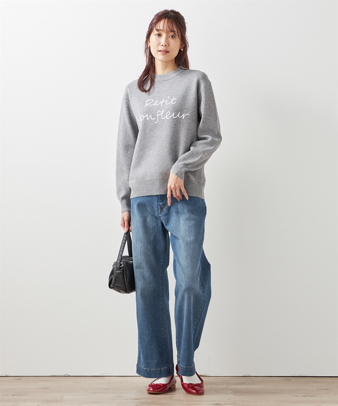 バギーデニムパンツ Petit Honfleur｜クロスプラス公式通販サイト