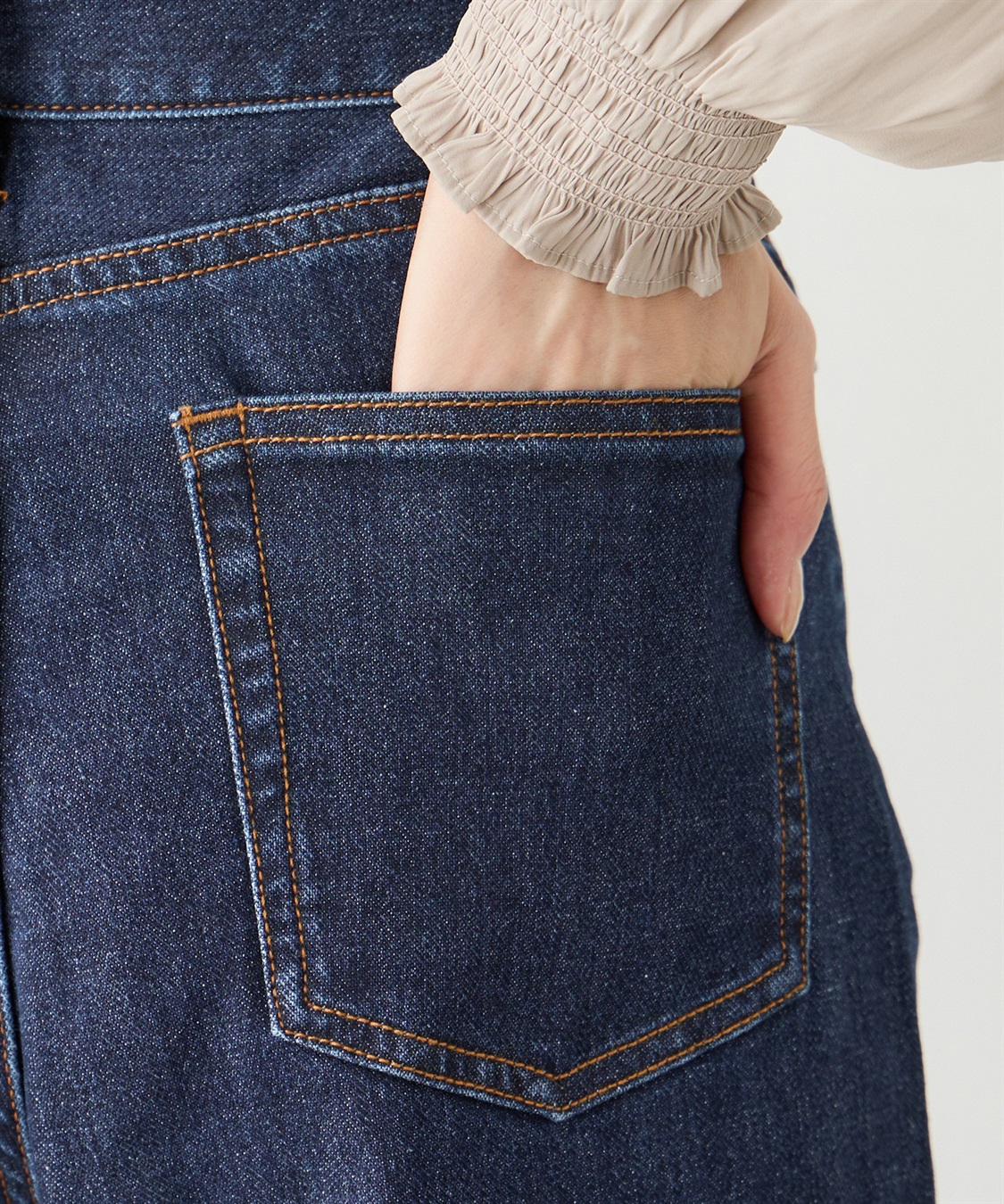 Petit Honfleur ラメ混バギーデニムパンツ_sub_6