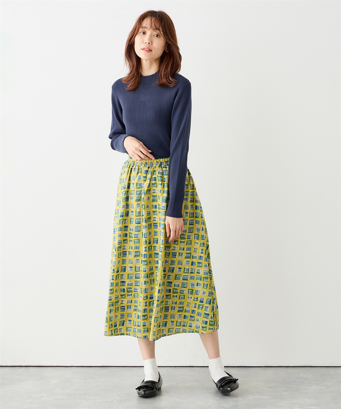 Petit Honfleur プリントスカート_sub_7