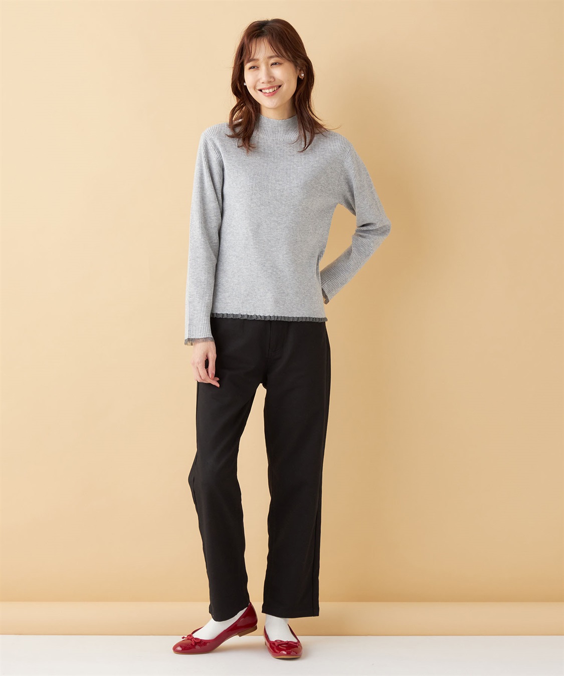 Petit Honfleur 裏起毛カラーパンツ_sub_18