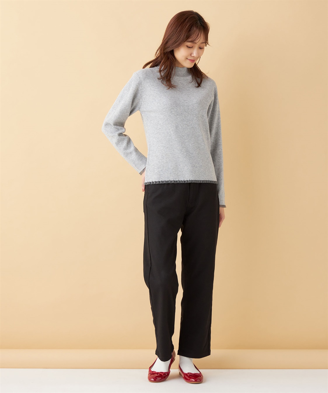 Petit Honfleur 裏起毛カラーパンツ_sub_19