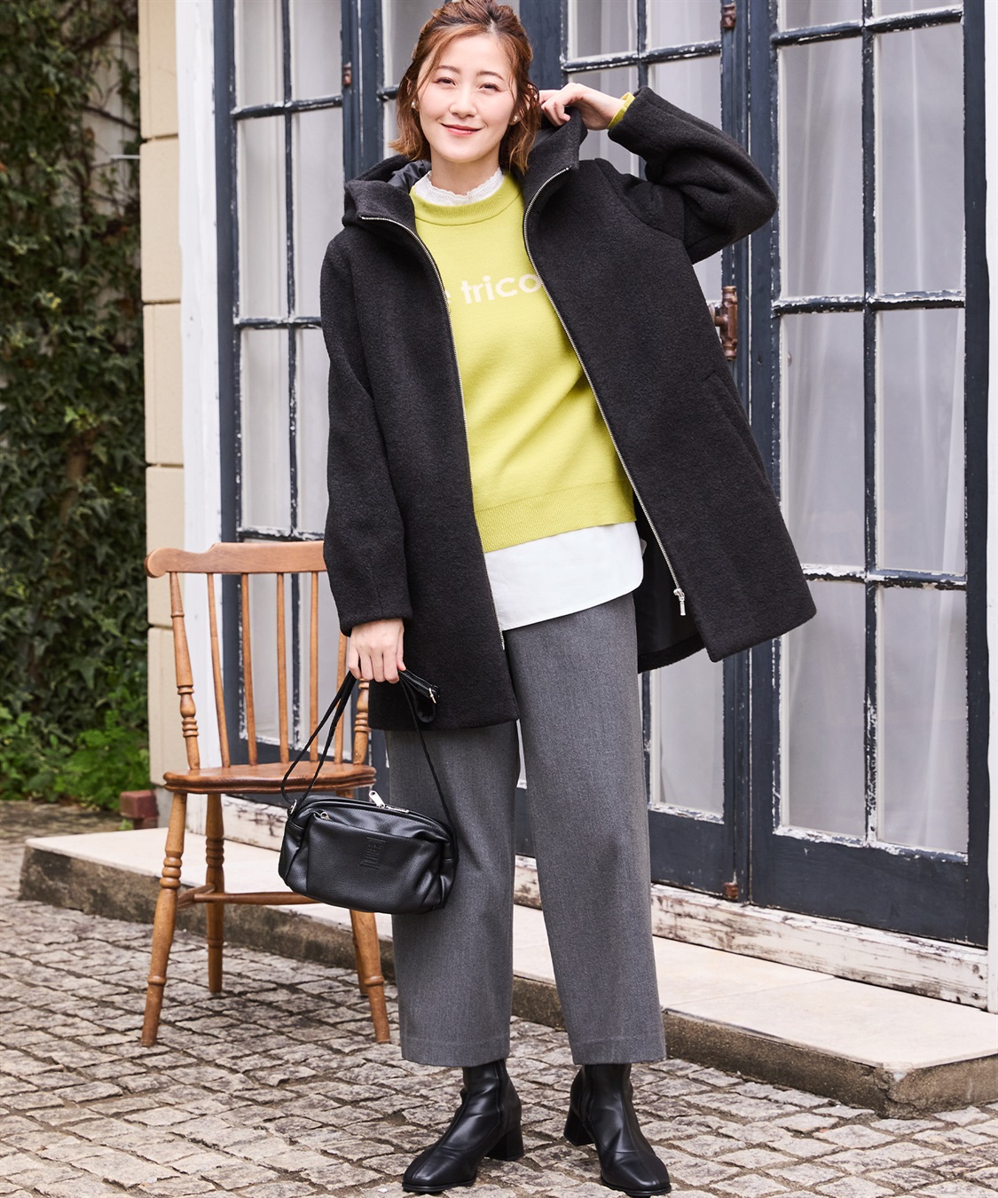 Petit Honfleur 裏起毛パンツ_sub_16