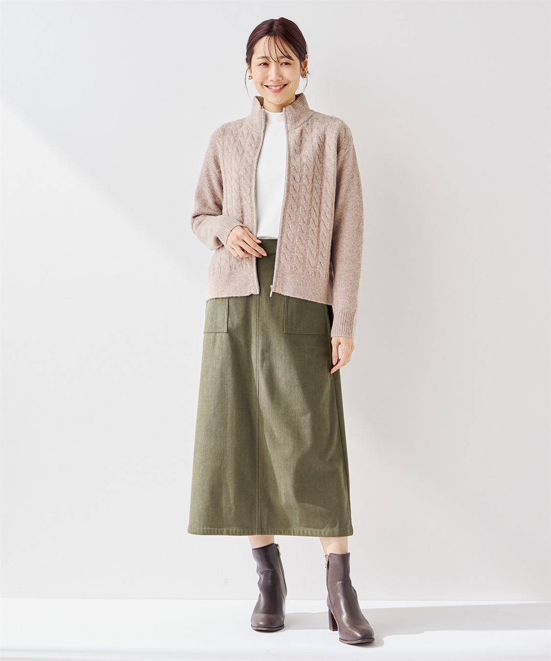 Petit Honfleur コーデュロイスカート_sub_17