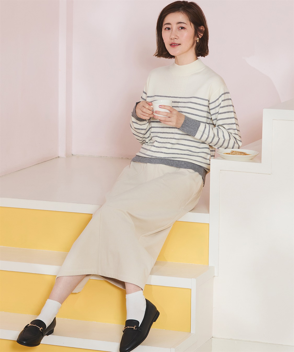 Petit Honfleur コーデュロイスカート_sub_20