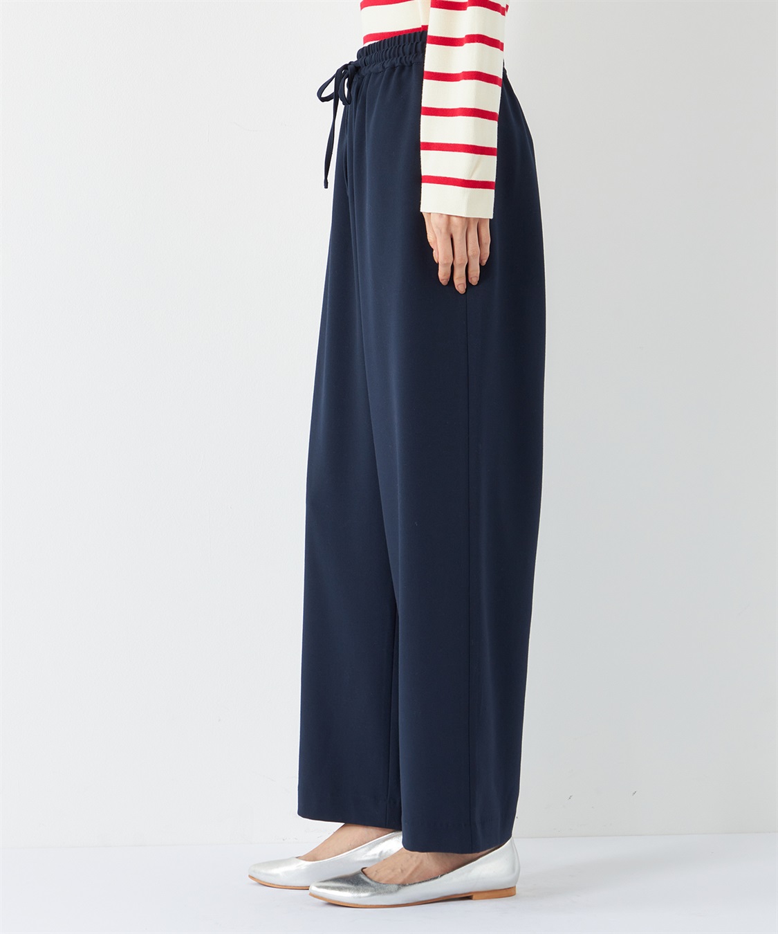 Petit Honfleur リラックスワイドパンツ【ウエストゴム】_sub_2